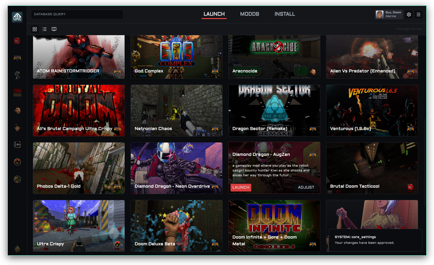 UAC Launch Control screenshot